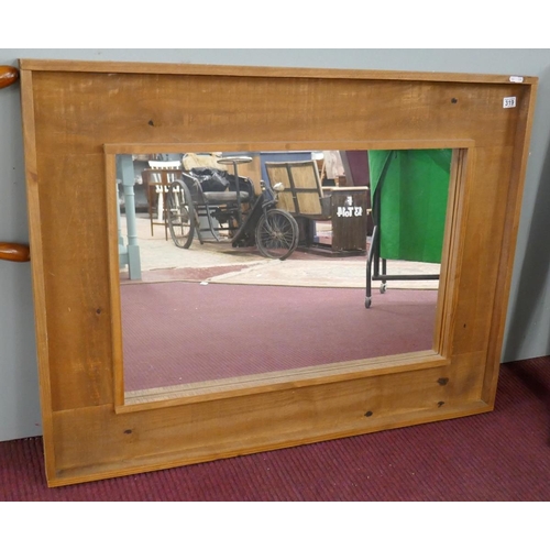 319 - Large rustic mirror - Approx size: 124cm x 95cm