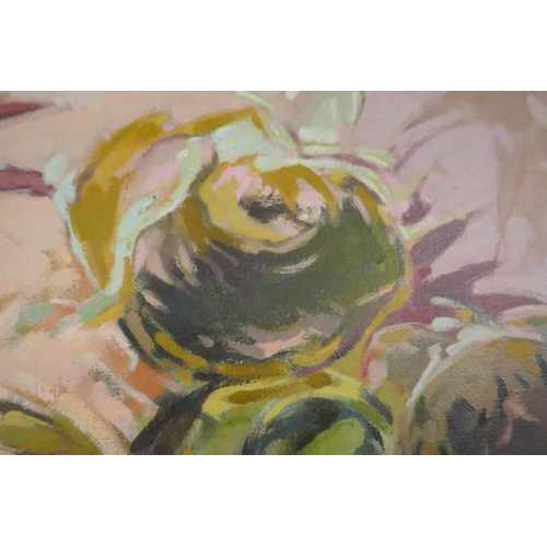 327 - Anthony Baynes Oil on canvas abstract still life - Approx IS: 60cm x 50cm