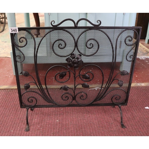 340 - Wrought iron fire screen