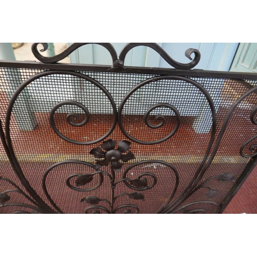 340 - Wrought iron fire screen