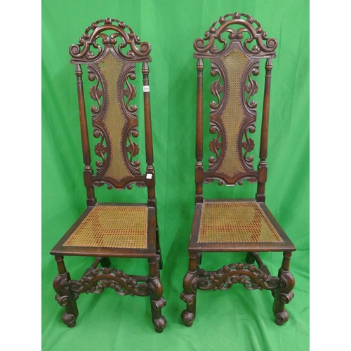 359 - Pair of antique William & Mary style chairs