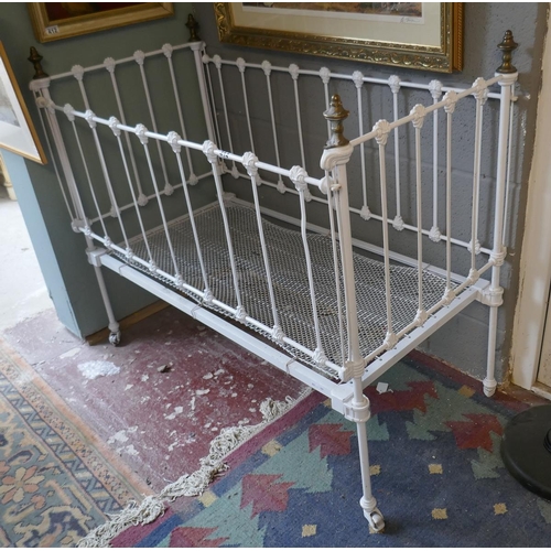 414 - Antique metal cot