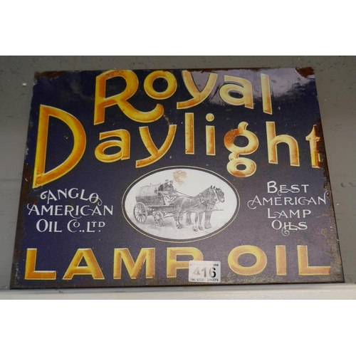 416 - Reproduction Royal Daylight advertising sign - Approx size: 40cm x 30cm