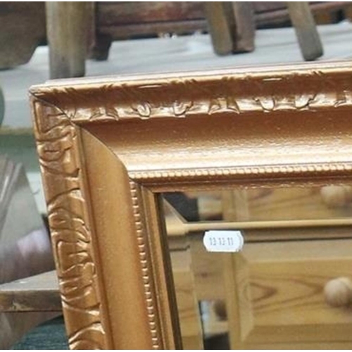 421 - Gilt framed bevelled glass mirror - Approx size: 89cm x 64cm