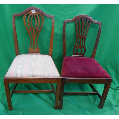 433 - 2 Georgian dining chairs