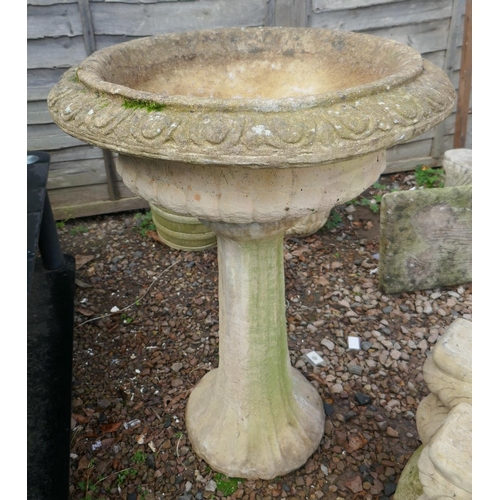 453 - Large stone planter on plinth