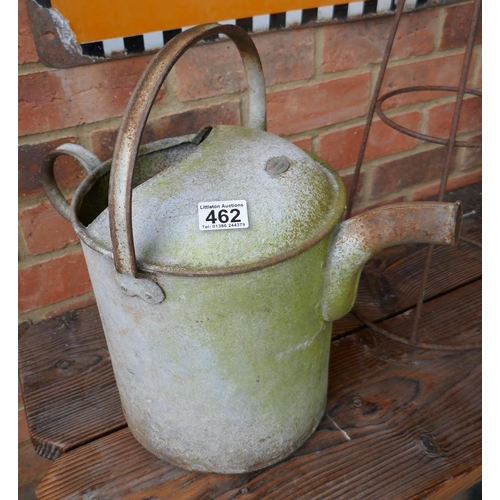 462 - Galvanized watering can marked J&A Bratt