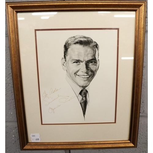 76 - Signed Frank Sinatra picture - To Ada, Sincerely Frank Sinatra - Approx IS: 19cm x 24cm