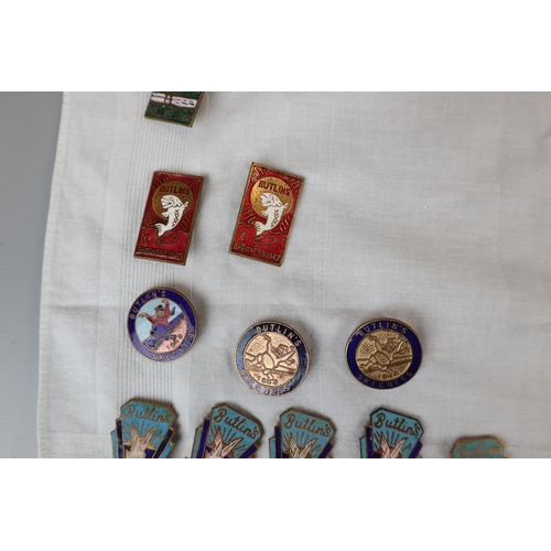 88 - Vintage enamel Butlin's badges to include pre-war