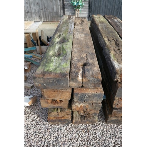 465 - 10 weathered railway sleepers