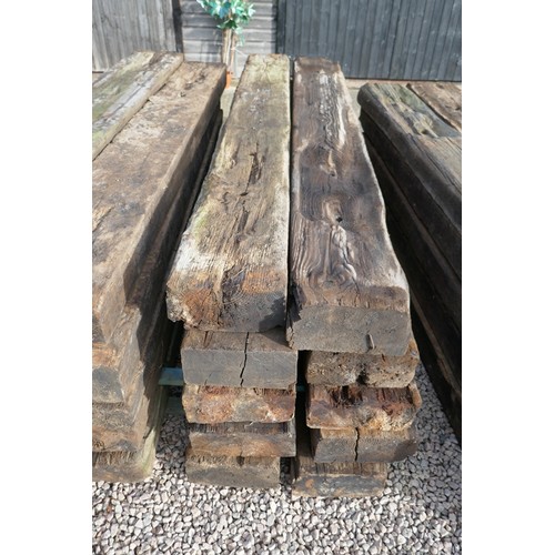 466 - 10 weathered railway sleepers