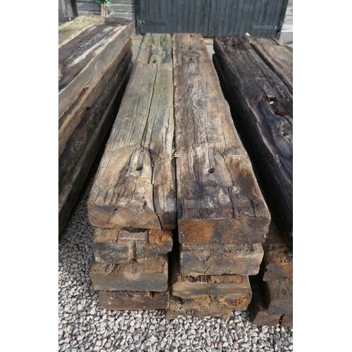 467 - 10 weathered railway sleepers