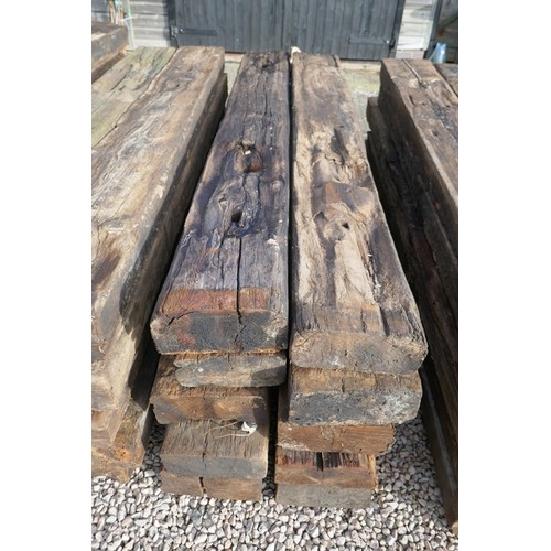 468 - 10 weathered railway sleepers