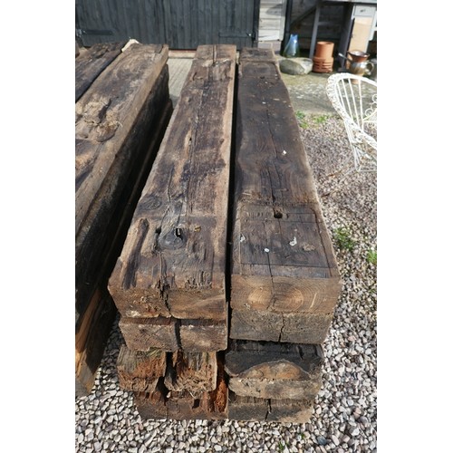 469 - 10 weathered railway sleepers