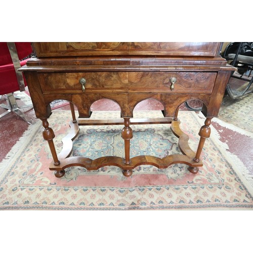 345 - 18th century burr walnut chest on stand