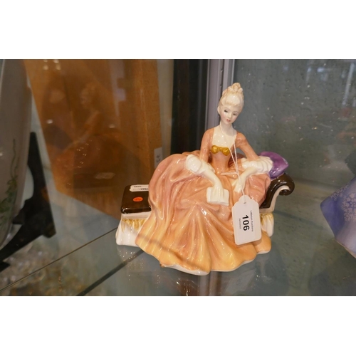 106 - 2 Royal Doulton figurines together with rat figure