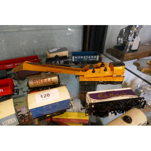 120 - OO gauge wagons, coach and crane set