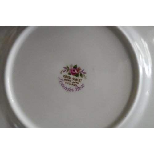 133 - Royal Albert Lavender Rose pattern dinner/tea service - 50 piece