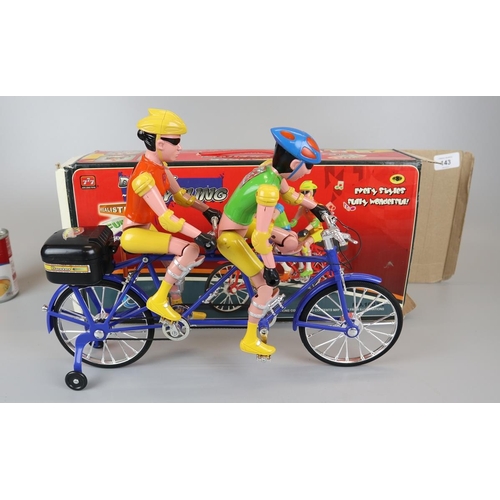 143 - Unusual musical tandem bicycle in original box