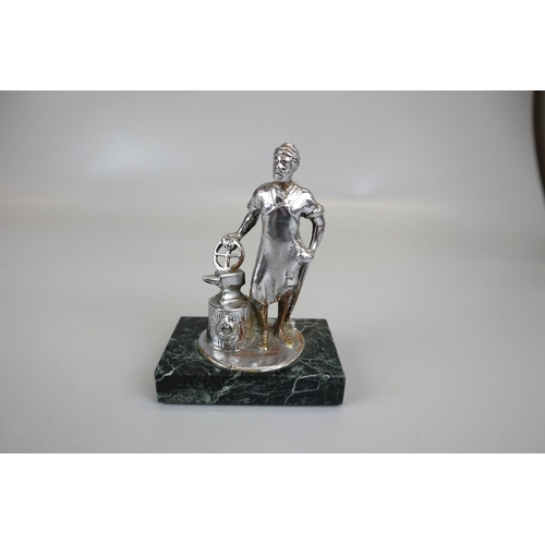 155 - Vulcan mascot mounted on marble base