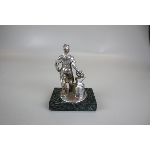 155 - Vulcan mascot mounted on marble base