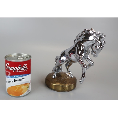 159 - Large White Trucks horse mascot radiator cap 