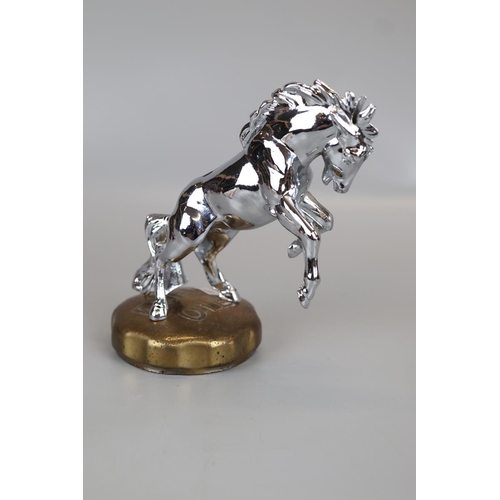 159 - Large White Trucks horse mascot radiator cap 