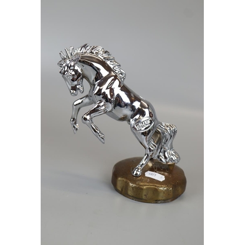 159 - Large White Trucks horse mascot radiator cap 