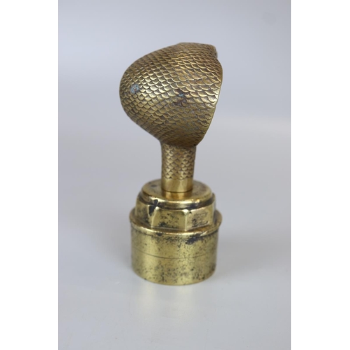 164 - Brass cobra head mascot radiator cap 