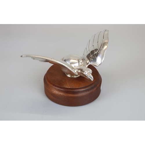 165 - Bird mascot mounted on turned wooden base