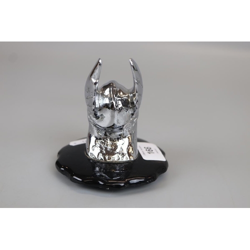 166 - Rover chrome Viking head mascot radiator cap 