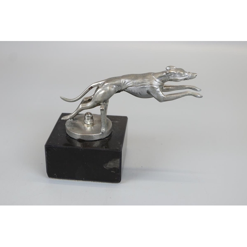 169 - Greyhound mascot mounted on marble base