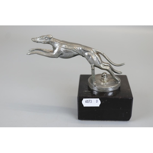 169 - Greyhound mascot mounted on marble base