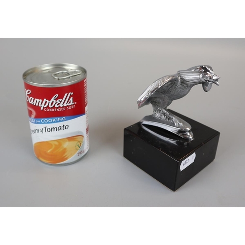 180 - Bird mascot mounted on marble base