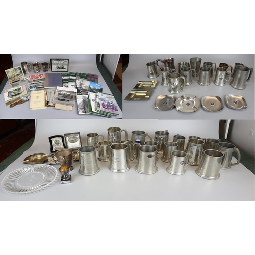 195 - Large collection of Bentley associated items to include tankards, ashtrays, ephemera, photos, badges... 