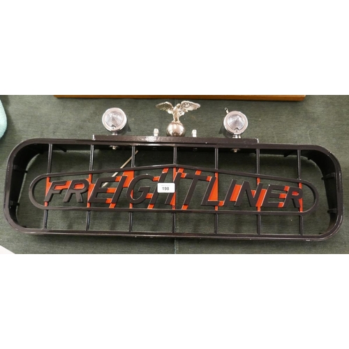 198 - Freightliner grill cover with mascot