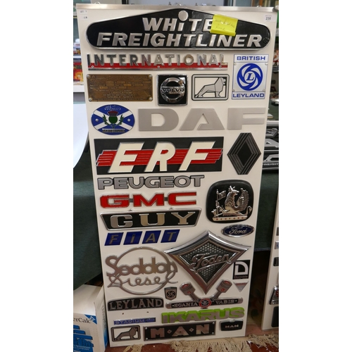 230 - Collection of badges to include White Freightliner, BRF, Foden and MAN