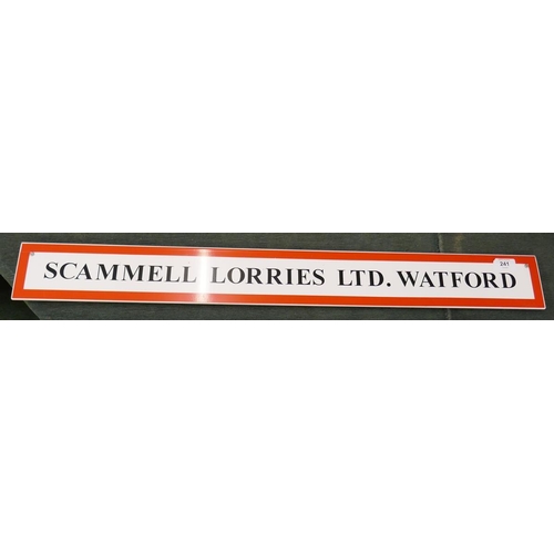 241 - Scammel Lorry's Ltd Watford sign