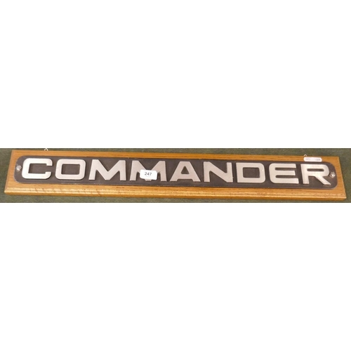 247 - Commander grill badge mounted