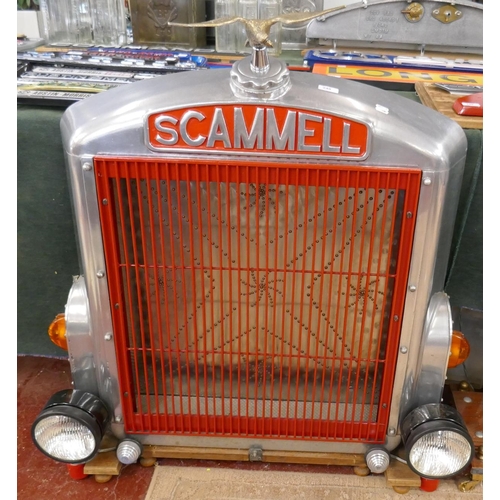 249 - Scammell Grill display unit with eagle mascot rad cap