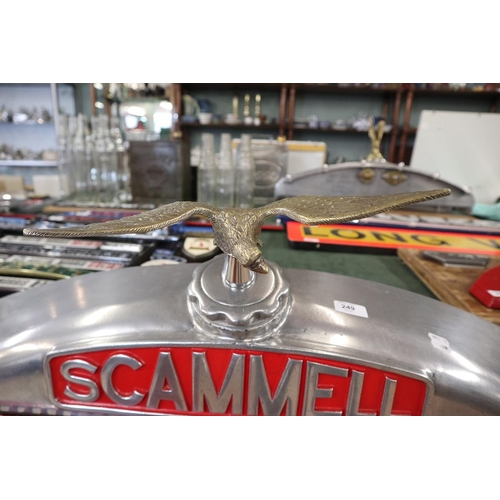 249 - Scammell Grill display unit with eagle mascot rad cap