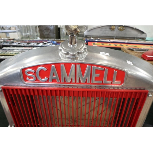 249 - Scammell Grill display unit with eagle mascot rad cap