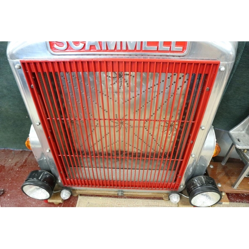 249 - Scammell Grill display unit with eagle mascot rad cap