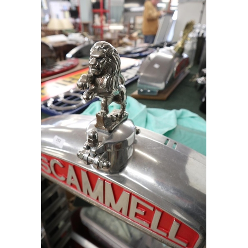 252 - Scammell radiator grill display shelf with lion mascot rad cap