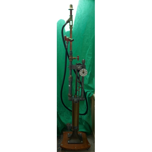 253 - Gilbert and Barker vintage hand petrol pump - Approx H: 244cm