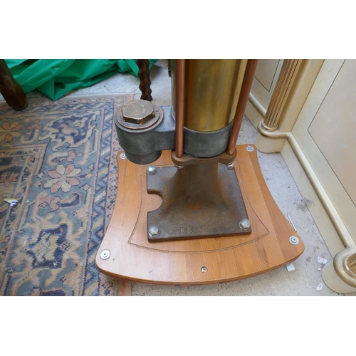 253 - Gilbert and Barker vintage hand petrol pump - Approx H: 244cm