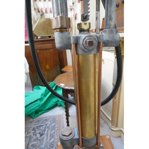 253 - Gilbert and Barker vintage hand petrol pump - Approx H: 244cm