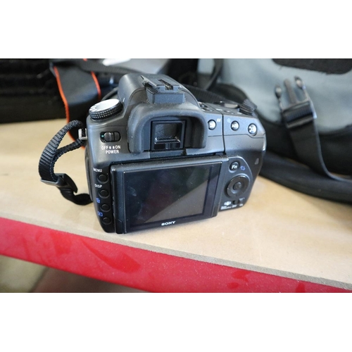 263 - Sony CX300 camera with accessories to include lenses