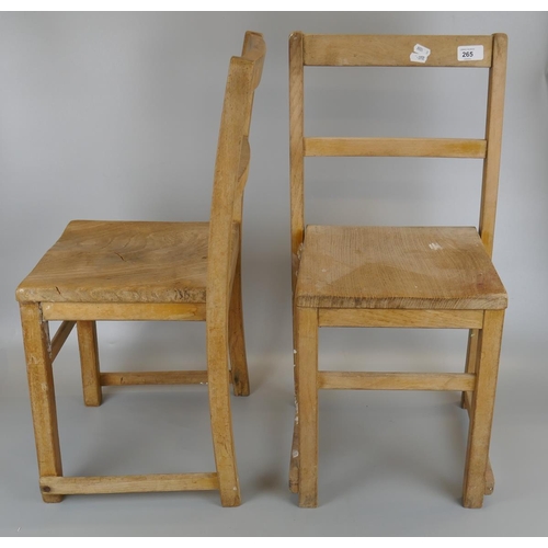 265 - Pair of vintage child's chairs