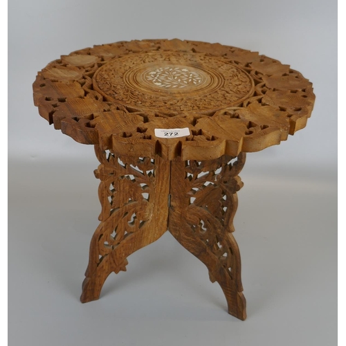 272 - Carved Indian occasional table